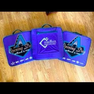 3 Diamondbacks Opening day 3/31/98 seat cushions